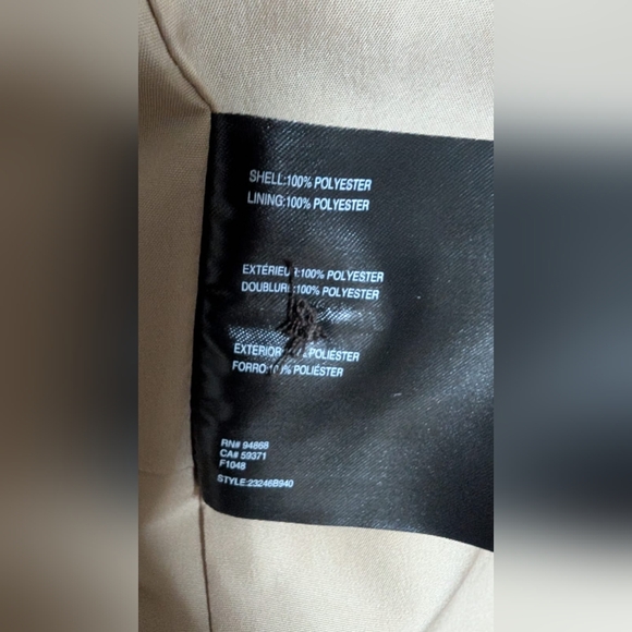 Bernardo Modern Trench Coat Sand Color Size M - Picture 8 of 8